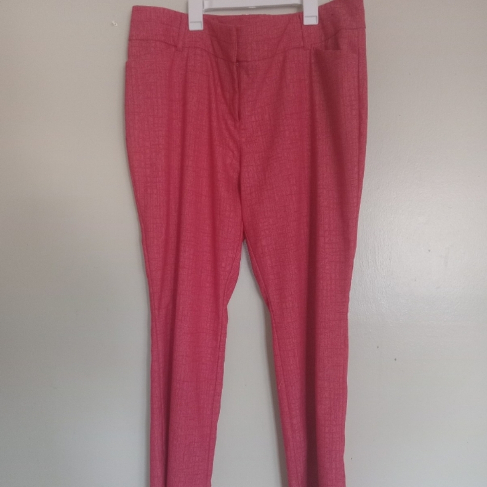 Newyork & Company Women's Chic Pink Bootcut Trousers Size 18 - Picture 2 of 13